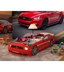 Кровать машина Mustang red